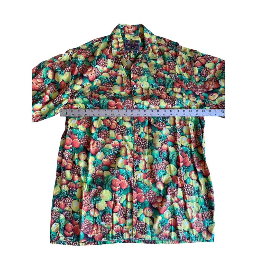 Vintage Elsbach Fruit Print Hawaiian Camp Shirt EU 39/40 Fits Large Cotton - Picture 7 of 9